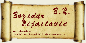 Božidar Mijailović vizit kartica
